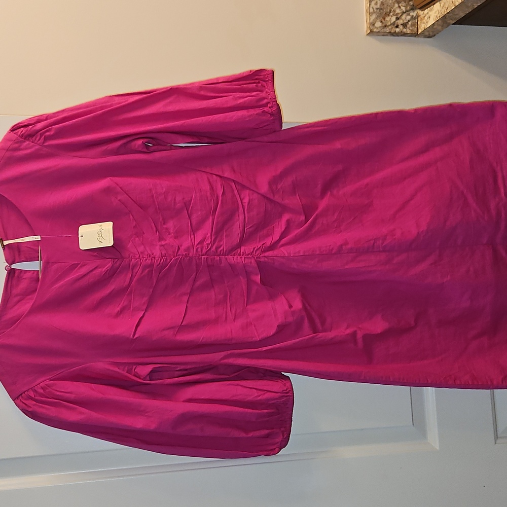 Free People Hot Pink Hope Mini Dress, NWT, M, Cotton, Summer - Picture 4 of 11